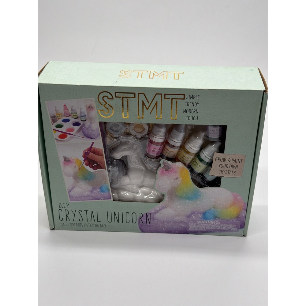 STMT DIY Crystal Unicorn Grow and Paint Your Own Crystals Craft Kit  NEW